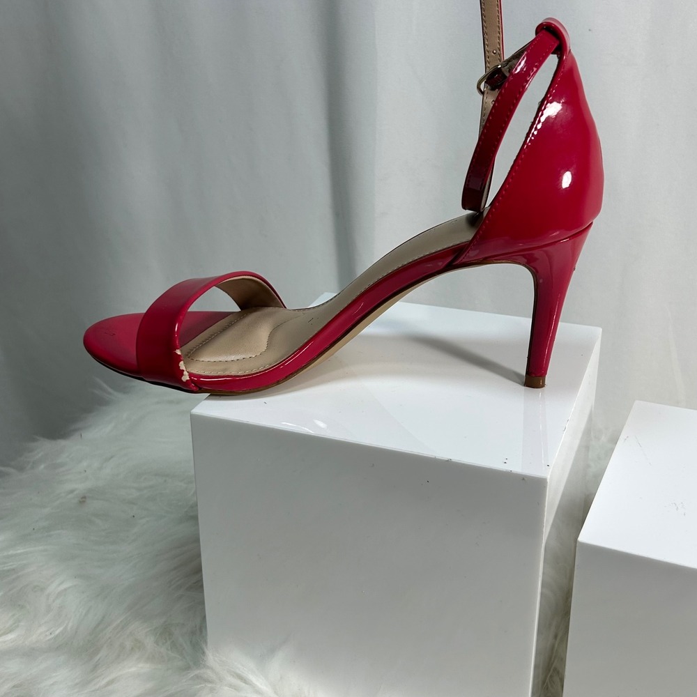 Kelly &‎ Katie Kirstie Women's Red Patent Ankle Strap Stiletto Heels Size 7